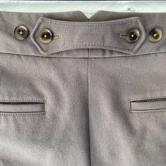 Express Editor Taupe/Beige/Neutral  Straight Leg Trousers Mid Rise, Slim, 8R - Picture 4 of 15